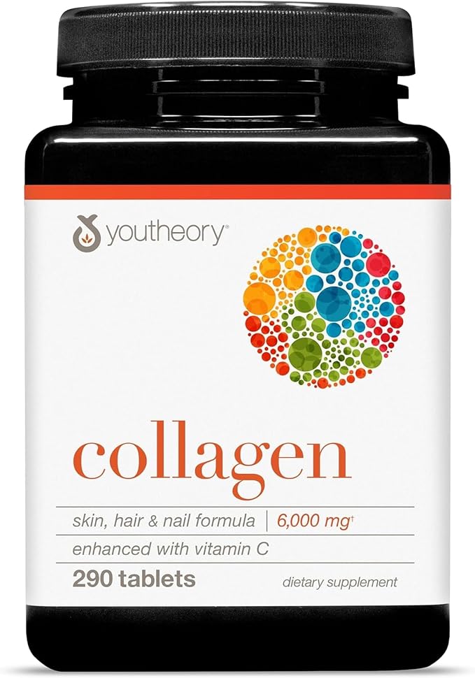 Youtheory Advanced Collagen with vitamin C, 290-tablet bottle
