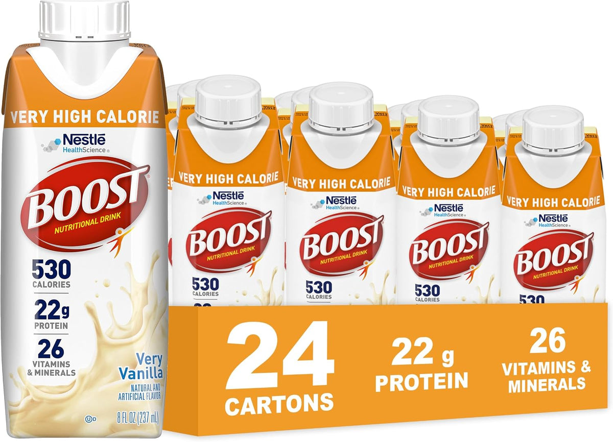 BOOST Very High Calorie Very Vanilla 8 fl oz nutritional drink 24-pack