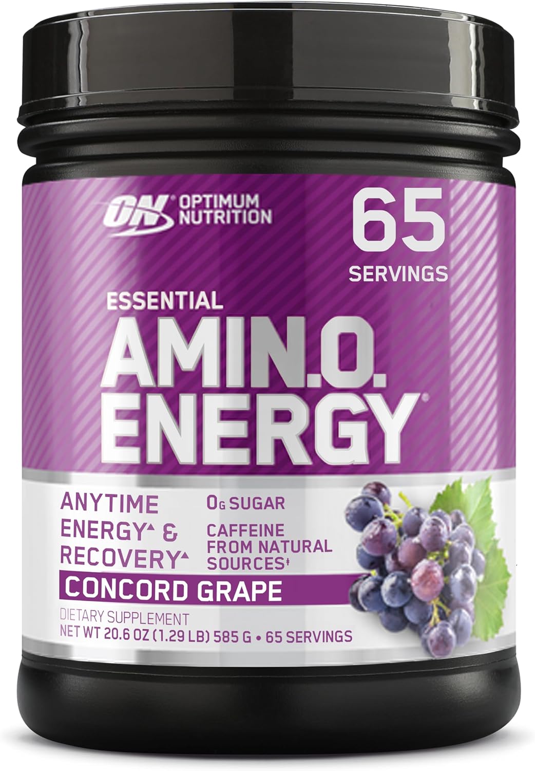 Optimum Nutrition Amino Energy Powder, Concord Grape, 1 lb container