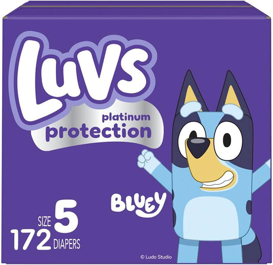 Luvs Platinum Protection baby diapers, S5, 172-count pack