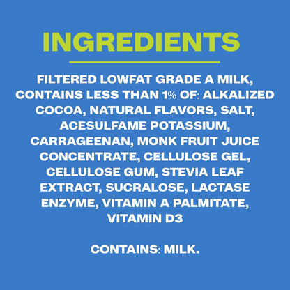 List of ingredients on a blue background with green and white text.