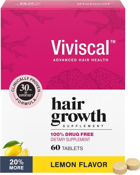 Viviscal hair supplement for women, 60-tablet product packaging