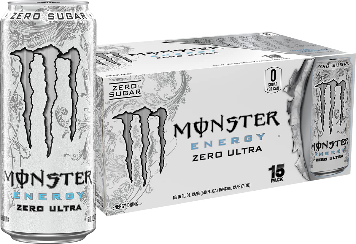 Monster Energy Zero Ultra sugar-free energy drink 15 pack, 16 oz each