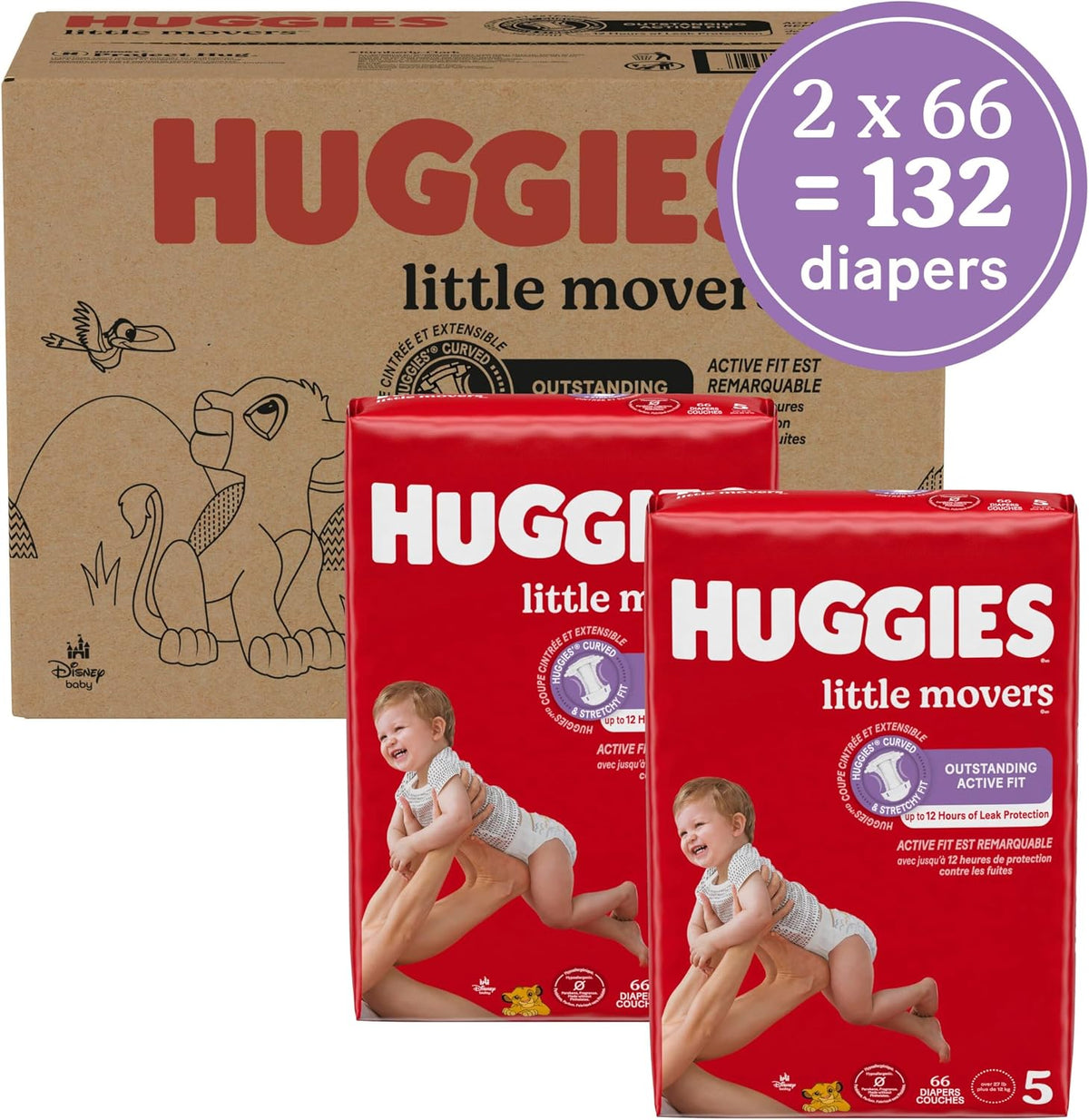 Huggies Little Movers Size 5 baby diaper