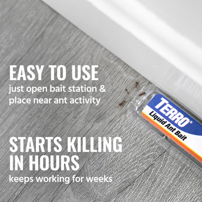Terro, Ant Killer Bait Stations T300B - Liquid Bait to Eliminate Ants - Bait System - Stations for Effective Indoor Ant Control, 12 Count